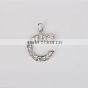 Fashion 925 Sterling Silver 26pcs Letter Alphabet Initial Bling Bling Pendants thumbnail-6