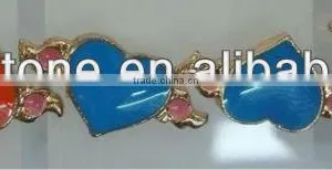 Love Enamel Heart Tiny Sharp Stud Earring Pins, Fashion Alloy Stud Earring Pin thumbnail-1