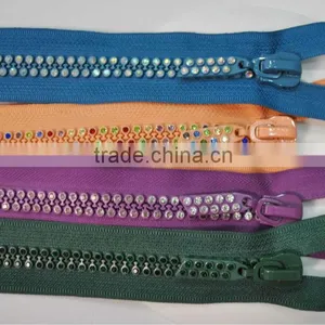 NO 8 Rhinestone/diamond/crystal Zipper thumbnail-5