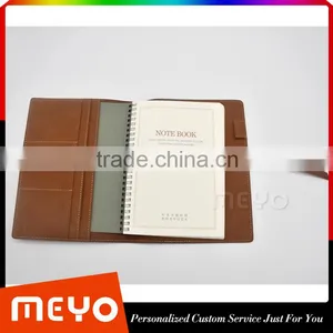 Vintage Leather Cover Notebook and Golden Twist Ball Pen Gift Set With Logo thumbnail-3