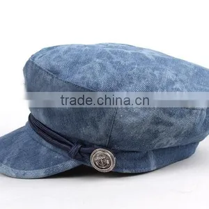 Custom Washed Denim Caps for Woman Simple Blue Plain Baseball Cap thumbnail-3