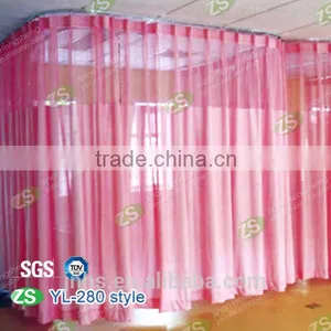 Blue Antibacterial Hospital Partition Bed Disposable Curtain With Mesh thumbnail-3