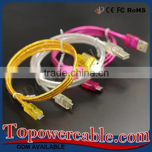 Top Sale PE Weave Usb Cell Phone Cable Wire For LG K7 For Samsung S6 S7 thumbnail-1