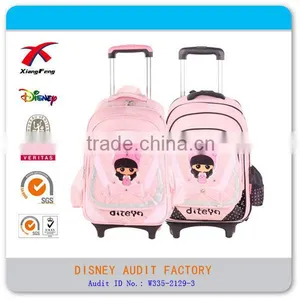 600D Polyester Printing Cheap Child School Trolley Bag thumbnail-3