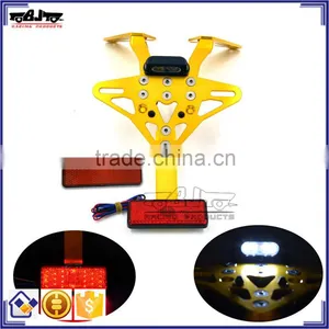 BJ-LPL-TMAX001 Recommand Motorcross Golden Lisence Bracket Aluminum Tail Plate for Yamaha T MAX 530 2013-2015 thumbnail-2