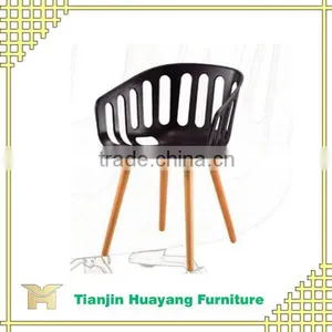 Organic Evolution Wholesale High Quality Living Room Furniture Plastic ABS Chair/ Modern Wooden Legs Chair thumbnail-1