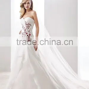 Limited Edition White/Floral Wedding Dress thumbnail-3