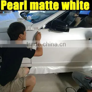 High Quality Pearl Matte White Vinyl Film With Air Free Bubbles 1.52*20m thumbnail-1