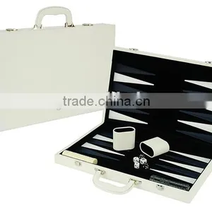 Leather Travel Suitcase of Backgammon Set thumbnail-6