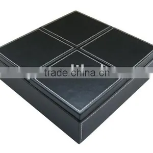 Black Leather Unique Jewelry Boxes thumbnail-1