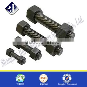 Hot Sale Stud Bolt and Nut High Strength Stud Bolt and Nut Black Finished B7 Metric Size Stud Bolt thumbnail-1