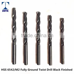 Factory Sales Directly, HSS M2/6542 Fully Ground Twist Drill Bit, Black Finished thumbnail-1
