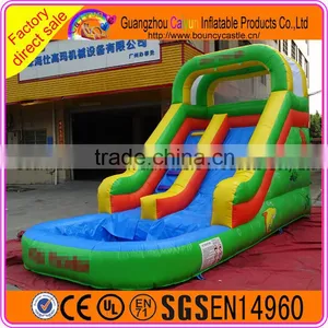 Rainbow Colorful High Quality Inflatable Slide With Pool for Sale thumbnail-5