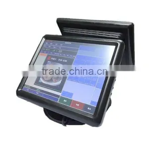 All in One Dual Touch Monitor Pos Terminal for Restaurant Manu System thumbnail-1