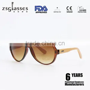 Brown Gradient Sunglasses Custom Bamboo Sunglasses Supplier's Choice thumbnail-1