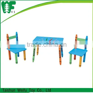 High Quality Hot Selling Kid's Wooden Table and Chairs Classroom Desk and Chair thumbnail-1
