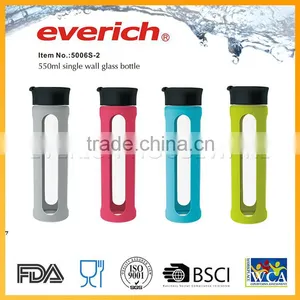 High End Recycled Custom Made Tea Infuser Water Bottle Glass thumbnail-2
