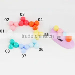 2015 New 4mm Candy Color Resin Beads Nail Flat Back Rhinestones Beautiful Acrylic Resin Stone for Nails 3d Nail Art Decoration thumbnail-1