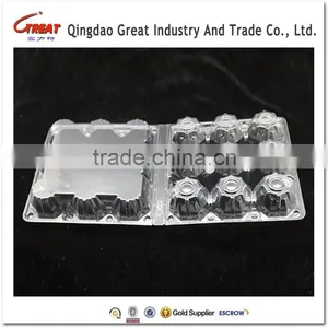 Clamshell Packaging Plastic Eggs Container Plastic Quail Egg Container 10/12 Acounts Holes thumbnail-4
