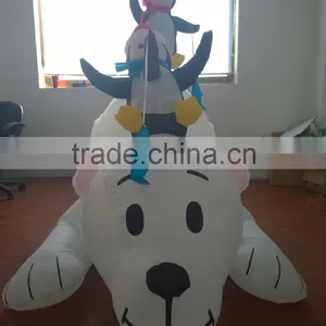 DJ-XT-48 Illuninate Inflatable Polar Bear With Fishing Penguins Outdoor Christmas Display thumbnail-2
