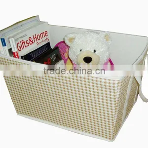 Printed Canvas Storage Bin - L thumbnail-1