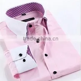 Mens Latest Long Sleeve Purple Plaids Shirt Brushed Fancy Casual Shirt thumbnail-1