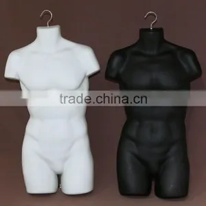 Torso Half Upper Body Male Mannequins With Hook for Man Wear Garment Display thumbnail-1
