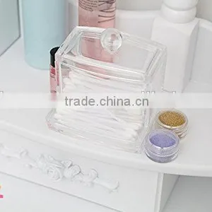 Acrylic Organizer Cotton Swab Holder Makeup Pads Holder Cosmetics Organizer thumbnail-4
