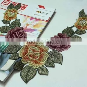 Women Multi-color E-thread Embroidery Lace Guipure Lace Collar for Tang Suit thumbnail-1