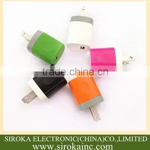 Mobile Phone Accessories US Plug 1A/1.5A USB Travel Charger Customized Colors USB Wall Charger for IPhone IPad Table PC thumbnail-6