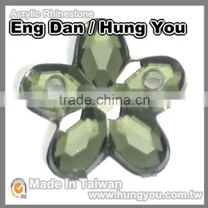 Fashion Accessories Made in Taiwan Flower Shape 2 Holes Rhinestones thumbnail-6