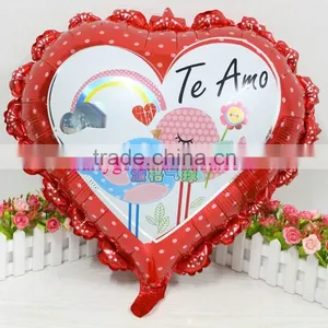 Hot Sale 23 Inch Lace Spanish "I Love You" Balloon Heart Helium Balloon for Kids Toys Wedding Decoration Balloons,foil Balloon Quality Choice thumbnail-1