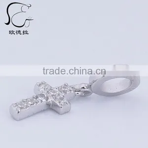 925 Silver Radian Cross Charm Pendant Jewelry thumbnail-3