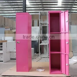 Number Lock 3 Tier Pink Metal Locker Cabinet thumbnail-3