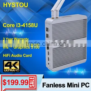 2016 Latest Fanless Mini PC 4GB RAM 64GB SSD Intel Core i3 4158u 2.0G Desktop Computer Windows 7 thumbnail-1