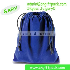 Plain Velvet Bag Blue Colour 2016 New Products thumbnail-1