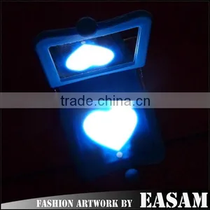 Easam New Compact Mirror With Led Light,Square Makeup Mirror With Light Bulbs thumbnail-1