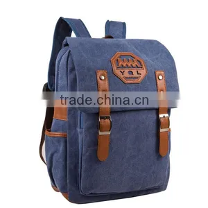 Men Hasp Big Capacity Teenage School Bags Boy Canvas Travel Backpack Bag Supplier's Choice thumbnail-2