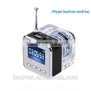 Support USB TF Music Playing Crystal Flash High Quality Nizhi Speaker With FM Radio thumbnail-1