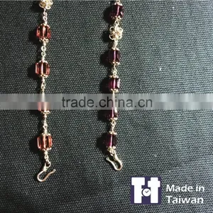 Customized Fashion Pink 925 Sterling Silver Bracelet Designed For Couple thumbnail-1