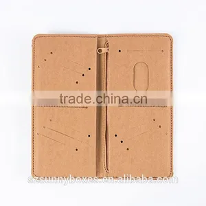 Anti-tearing Washable Kraft Paper Folding Long Wallet With Zipper thumbnail-4