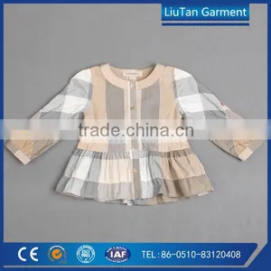Yarn Dye Cotton Plaid Shirt Kids Clothes Baby Children thumbnail-1
