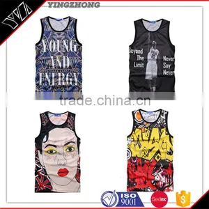 Yingzhong Garment 2016 New Summer Full Over Sublimation Printed Vest thumbnail-4