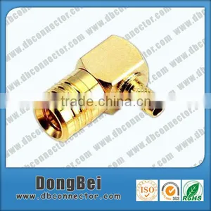 Gold Plated Smb Female Right Angle rf Wiring Harness Connectors With Wrinkle From Dongbei Factory thumbnail-1