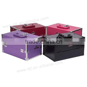 Clear Acrylic Top Jewelry Or Cosmetic Storage Display Boxes Makeup Train Case With Lock thumbnail-1