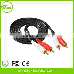 12 ft 2 RCA to 2 RCA Audio Patch Cable thumbnail-1