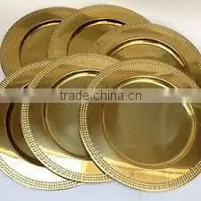 Golden Charger Plate, Metal Charger Plate thumbnail-1