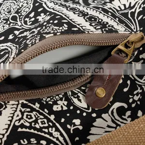 Vintage Women Canvas Leather Satchel Messenger Shoulder Handbag Shopper Bag Tote thumbnail-3