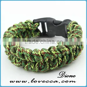 Different Paracord Bracelets Waves Style Outdoor Army Firestarter Bangles thumbnail-4