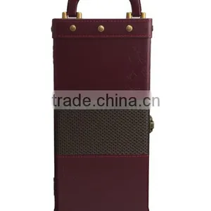 Deluxe Single Bottle Artificial PU Leather Wine Box With Wine Accessories thumbnail-2